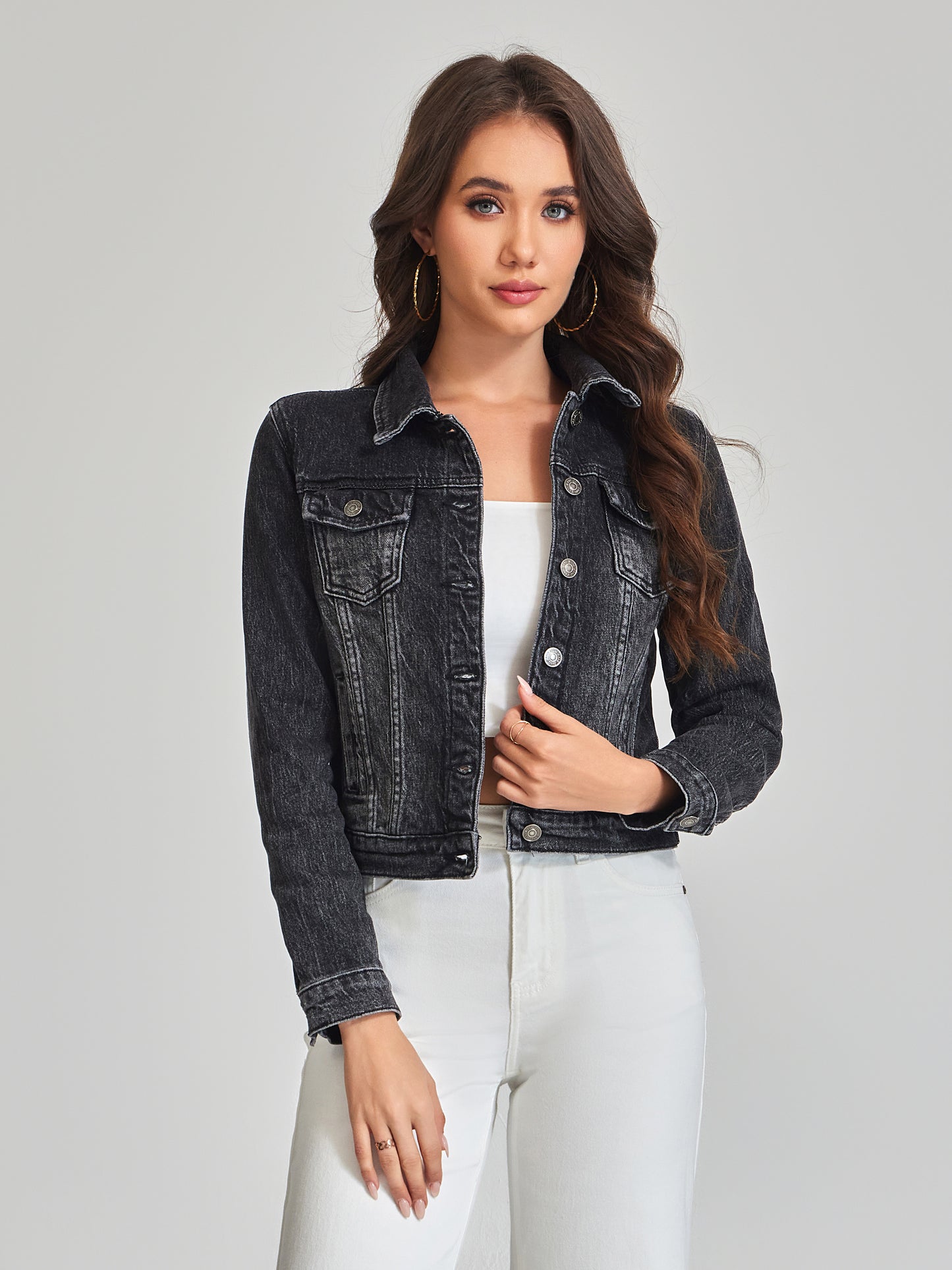GIACCA DI JEANS CON TASCHE