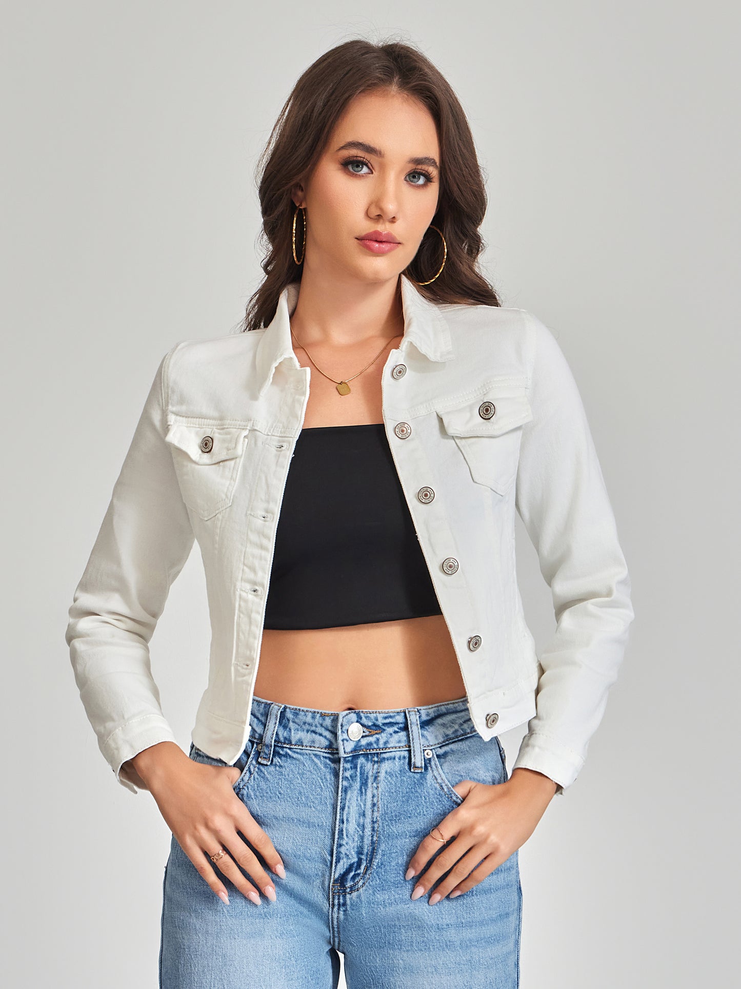 GIACCA DI JEANS CON TASCHE