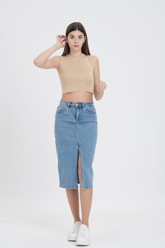 Gonna midi denim