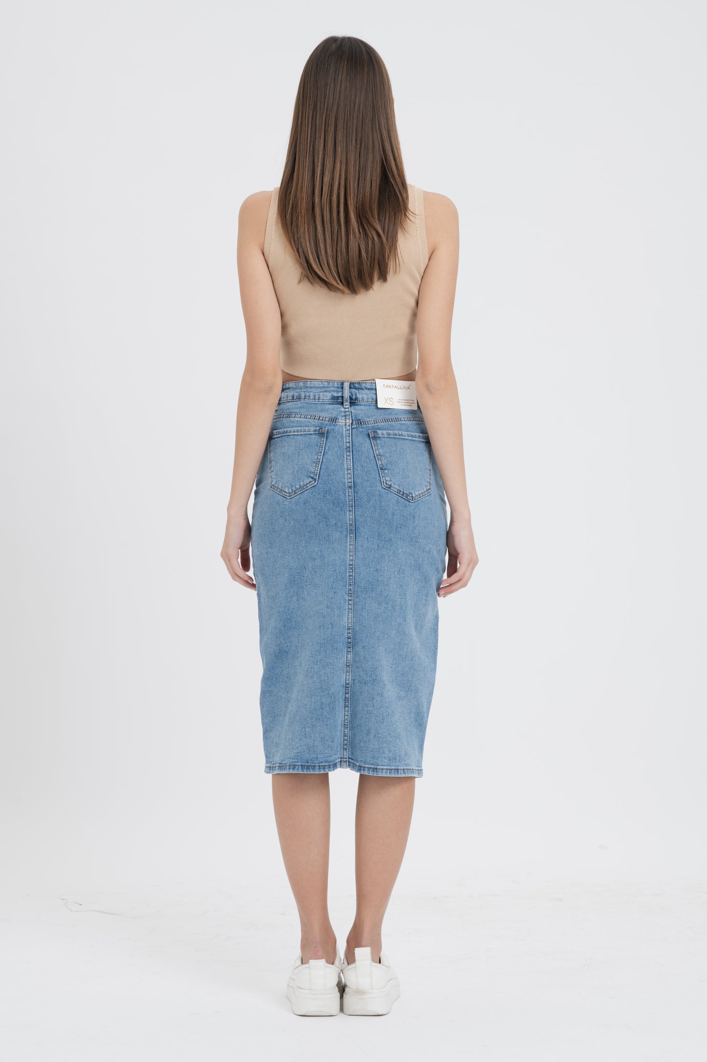 Gonna midi denim