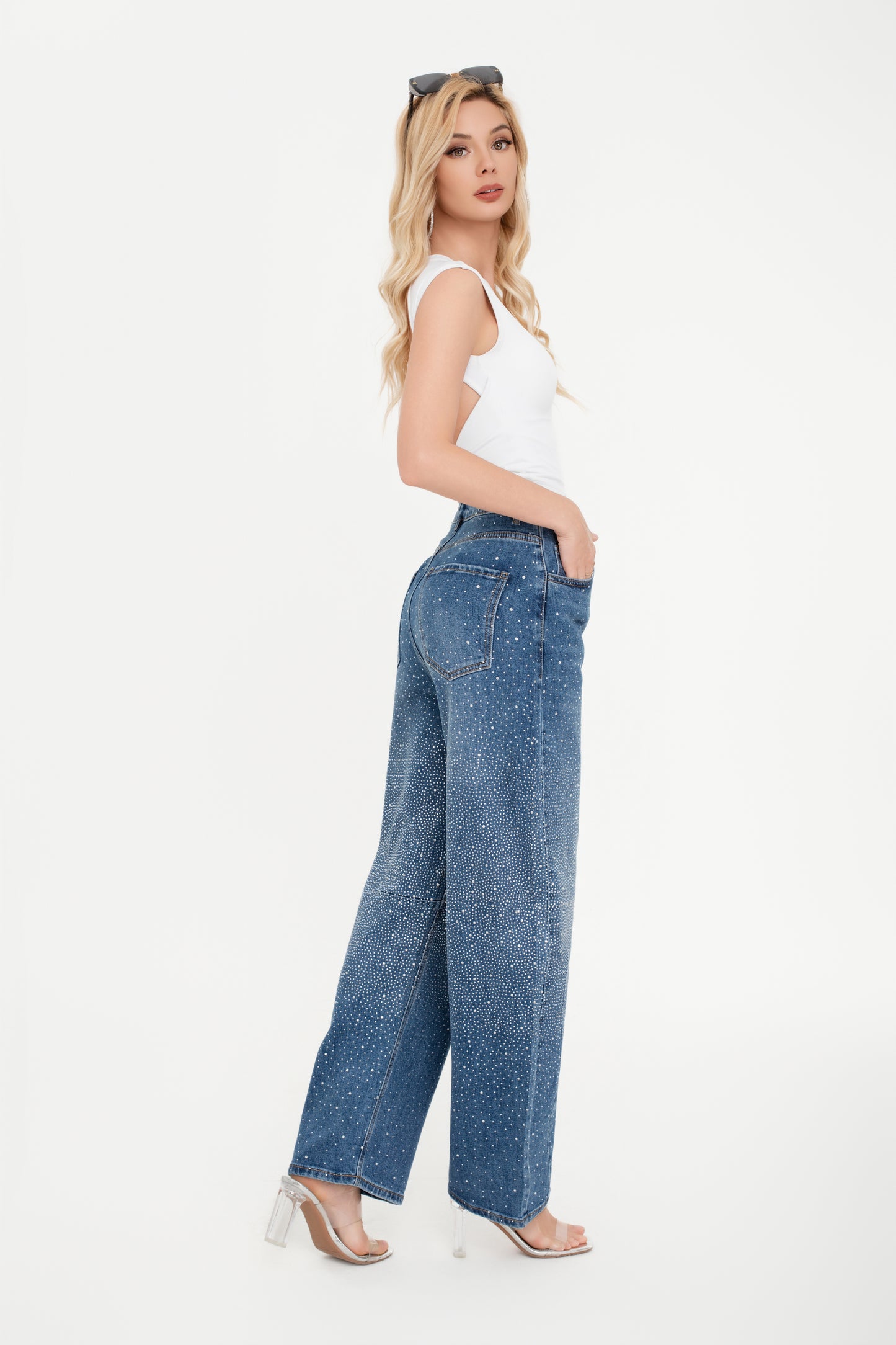 Jeans balloon brillantini