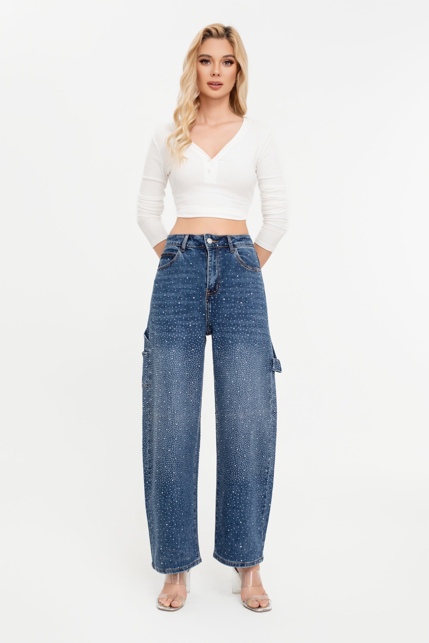 Jeans balloon carpenter brillantini